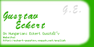 gusztav eckert business card